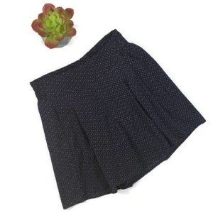 Octavia Blue Geometric Print Pleated Front Floral Dressy Shorts Women's Small